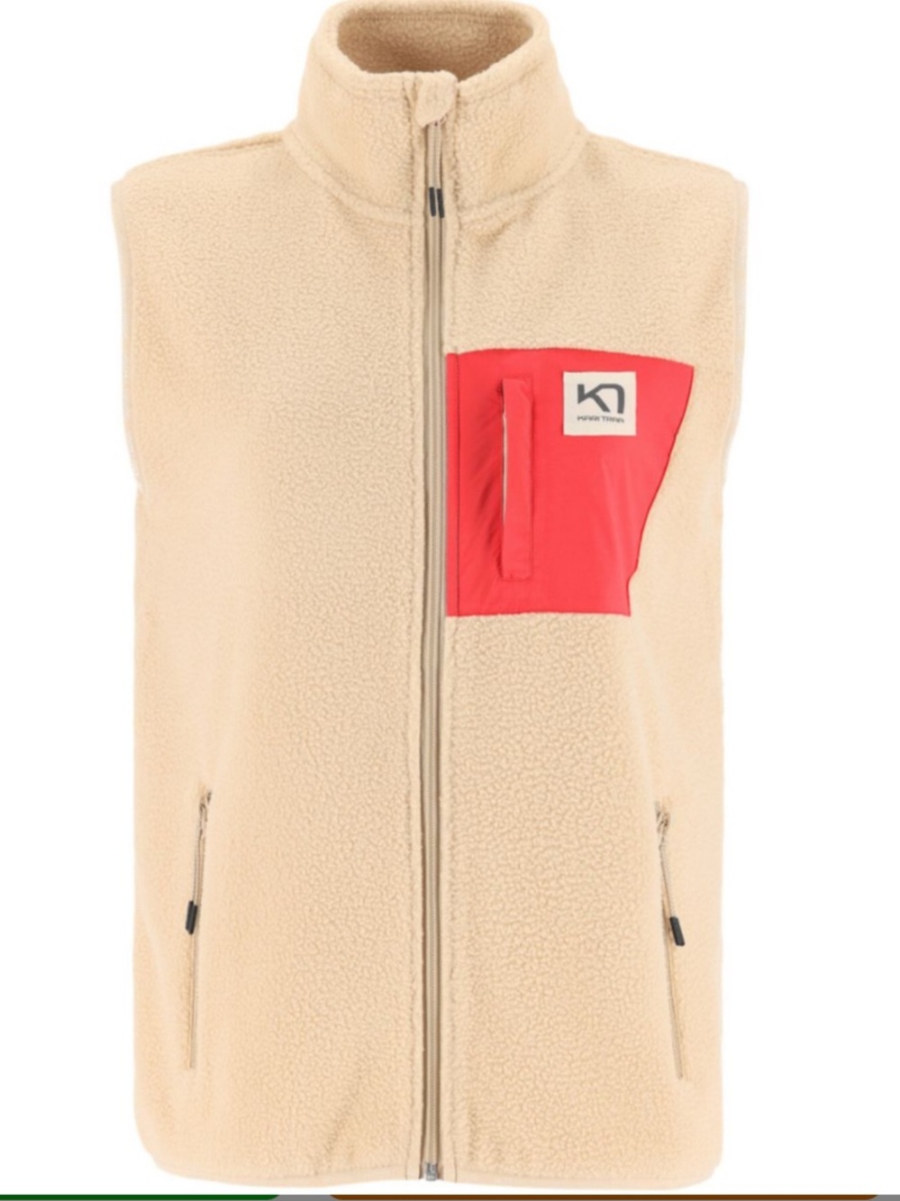 Kari Traa Beige Sherpa Vest Size XL